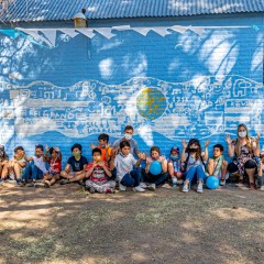 Estudiantes de Coro realizaron un mural sobre la Bandera Argentina 